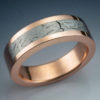 14k Rose Gold Ring with Tambo Meteorite Inlay