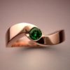 14k Rose Gold Ring with Tsavorite Garnet