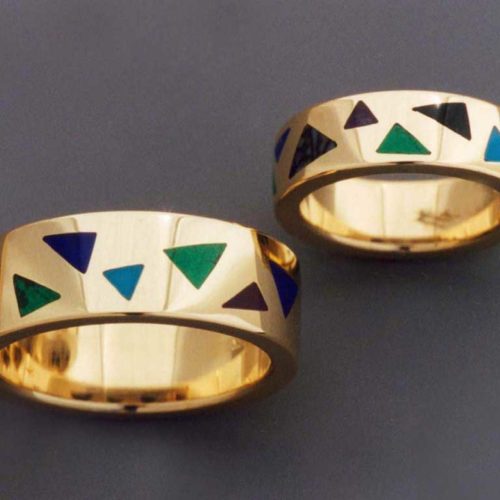 14k Gold Custom Designed Multi-Inlay Ring