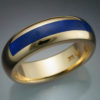 14k Gold Lapis Inlaid Man’s Ring