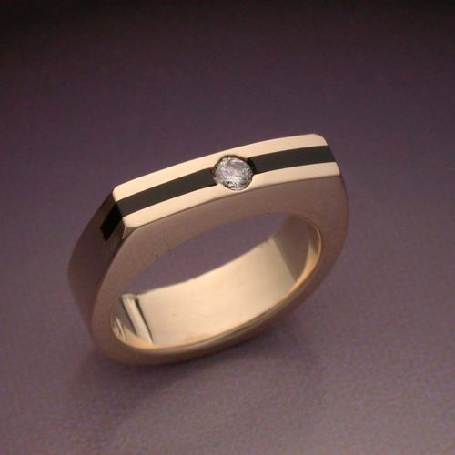 14k gold ring with diamond