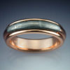 14k Rose Gold Wedding Ring with Gibeon Meteorite
