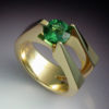 18k Gold Extraordinary Green Tourmaline ring