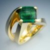 18k gold green tourmaline