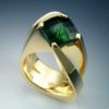 18k gold green tourmaline