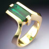 18k Gold Ring with Green Tourmaline