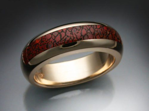 Gem Dinosaur Bone Inlay Ring