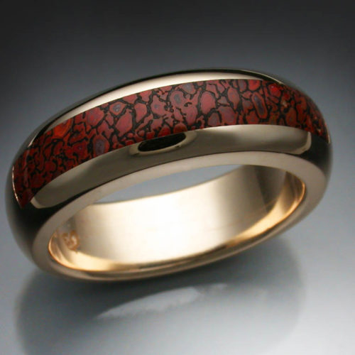 Gem Dinosaur Bone Inlay Ring