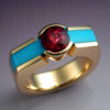 Tourmaline & Turquoise Ring