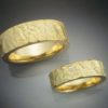 Uniquely Textured 18K Gold Wedding Band