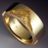 14k Gold Man’s Band with rock texture